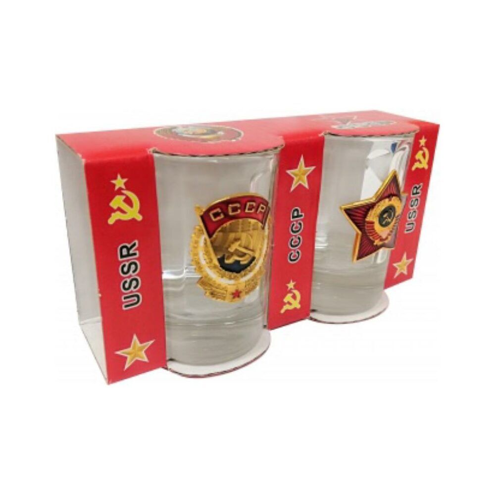 Набор стопок стеклянных с Орденом 2 шт в ассортименте