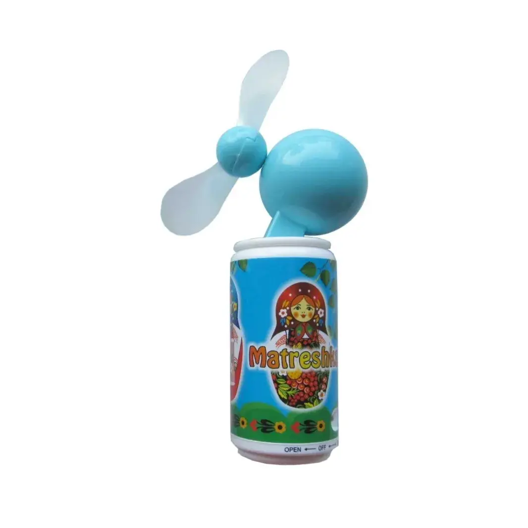 Мини-вентилятор Матрешка 2 батарейки в комплекте синий