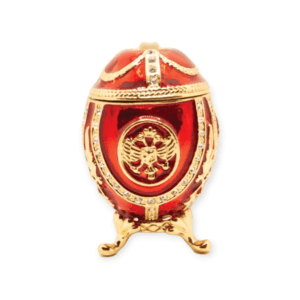 Яйцо С орлом и жемчужиной красное