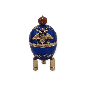 Яйцо пасхальное Корона Орел 11.5 см синее